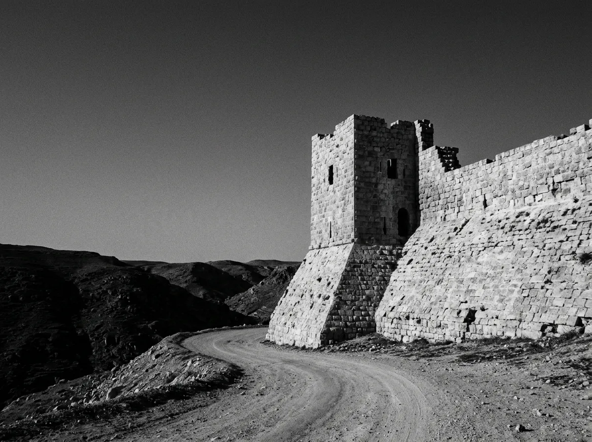 Mur de la forteresse croisée de Kérak